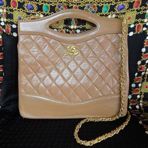 chanel vintage brown|pictures of old Chanel purses.